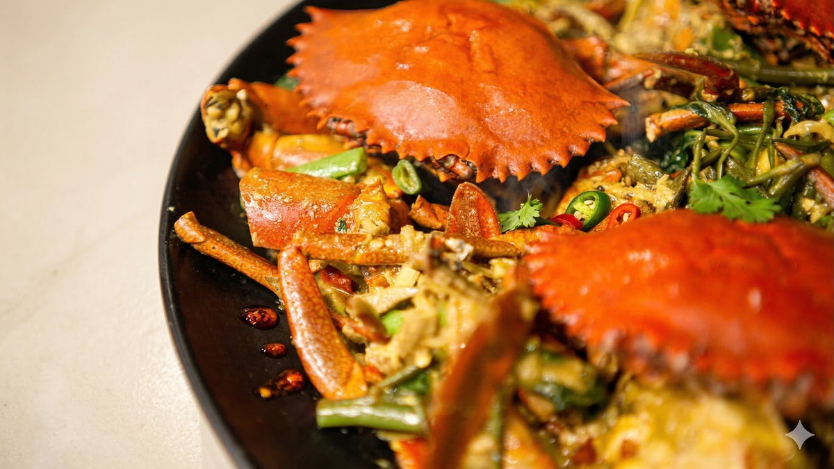 Crab, plated