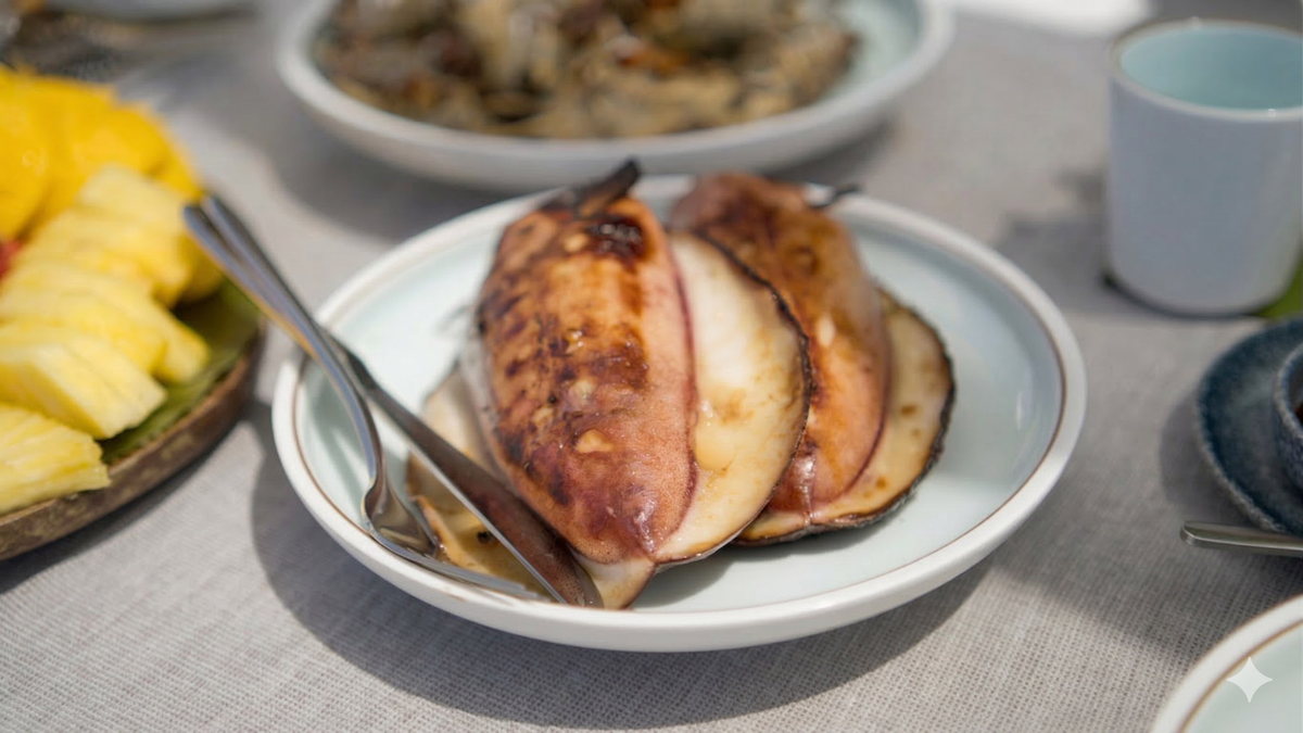 Squid straight off the coals
