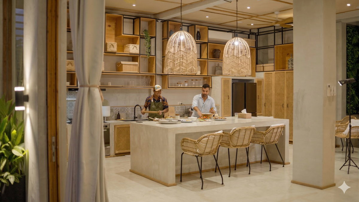 Lighting the kitchen sequence