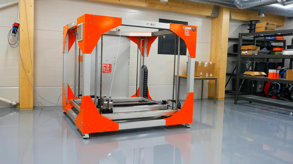 Large-format 3D printer on the prototyping floor