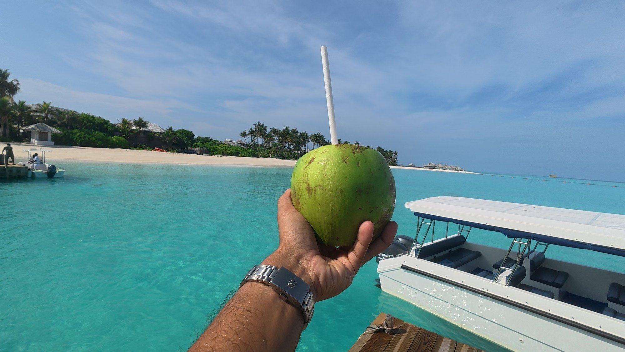 Arriving by boat, Soneva Secret