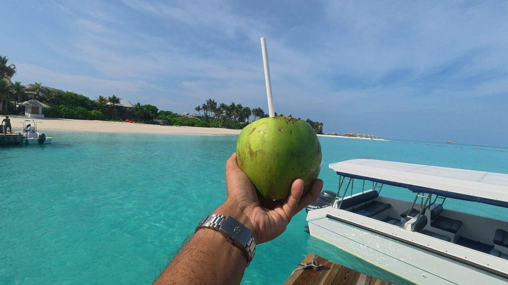 Arriving by boat, Soneva Secret